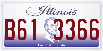 IL license plate B613366