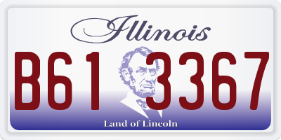 IL license plate B613367