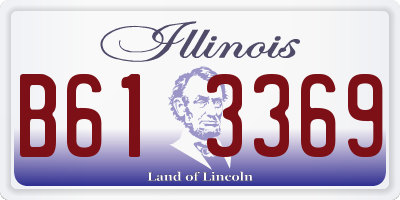 IL license plate B613369
