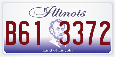 IL license plate B613372