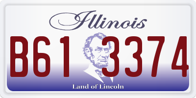 IL license plate B613374