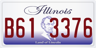 IL license plate B613376