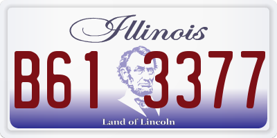 IL license plate B613377