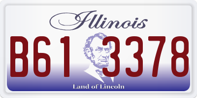 IL license plate B613378