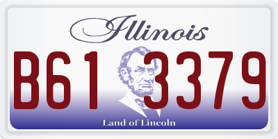 IL license plate B613379