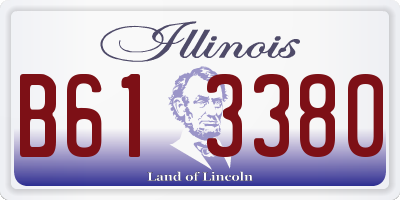 IL license plate B613380