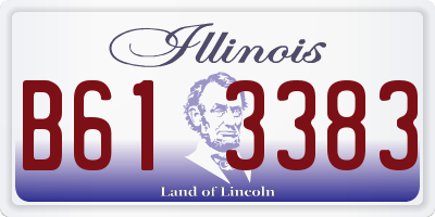 IL license plate B613383