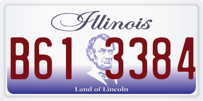 IL license plate B613384
