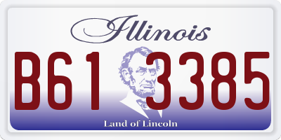 IL license plate B613385