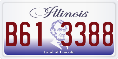 IL license plate B613388