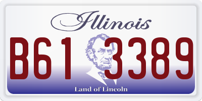 IL license plate B613389