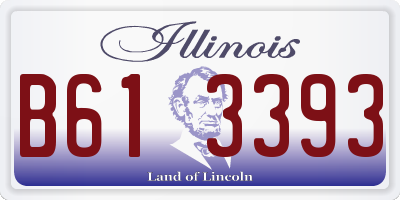 IL license plate B613393