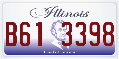 IL license plate B613398