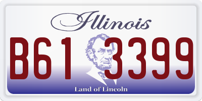IL license plate B613399