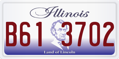 IL license plate B613702