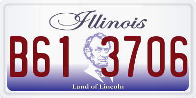 IL license plate B613706
