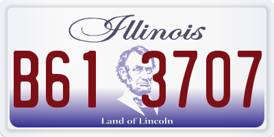 IL license plate B613707
