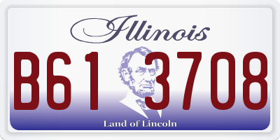 IL license plate B613708