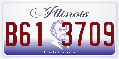 IL license plate B613709