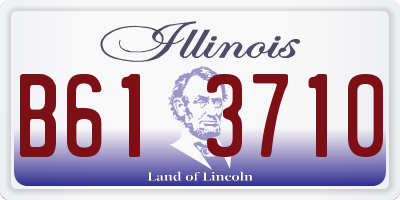 IL license plate B613710