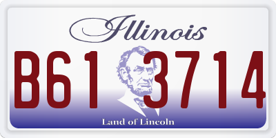 IL license plate B613714