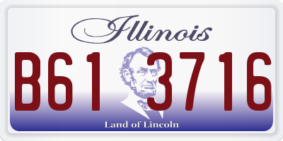 IL license plate B613716