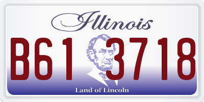 IL license plate B613718