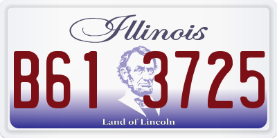IL license plate B613725