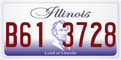 IL license plate B613728