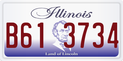 IL license plate B613734