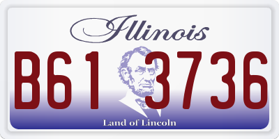 IL license plate B613736