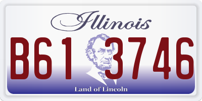 IL license plate B613746