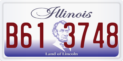 IL license plate B613748