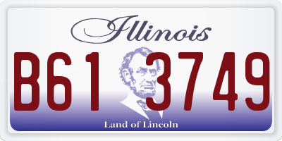 IL license plate B613749