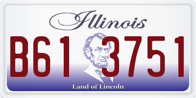IL license plate B613751