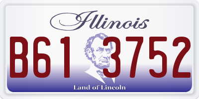 IL license plate B613752