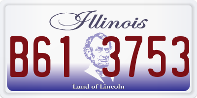 IL license plate B613753