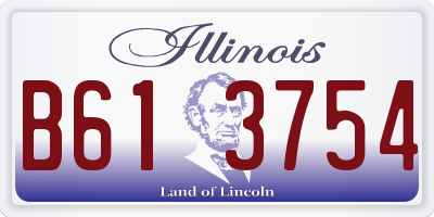 IL license plate B613754