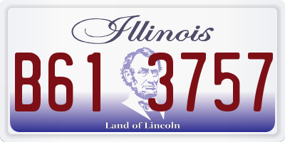 IL license plate B613757