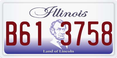 IL license plate B613758