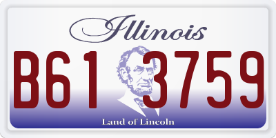 IL license plate B613759