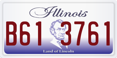 IL license plate B613761