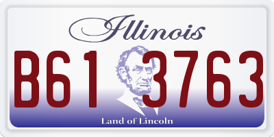 IL license plate B613763