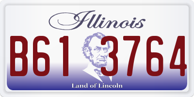 IL license plate B613764