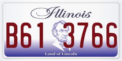 IL license plate B613766