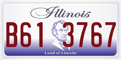 IL license plate B613767