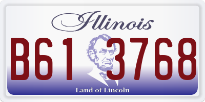IL license plate B613768