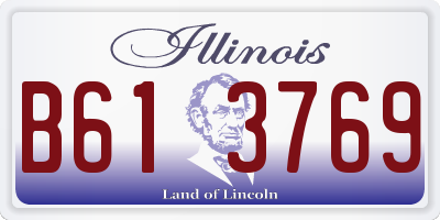 IL license plate B613769