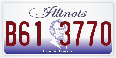 IL license plate B613770