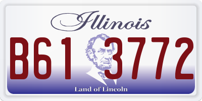 IL license plate B613772